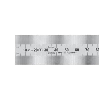 Stållineal 500x30x1,0 mm med aflæsning venstre-mod-højre